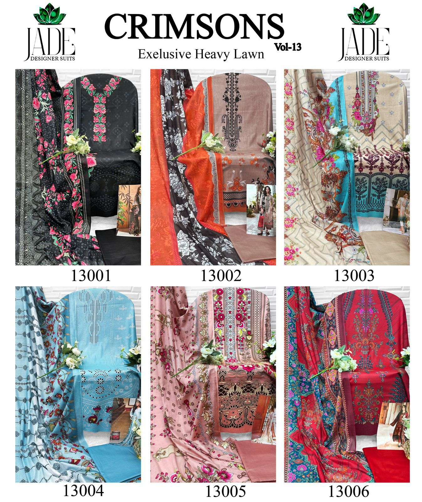 JADE CRIMSON EXCLUSIVE HEAVY LAWN COLLECTION VOL 13