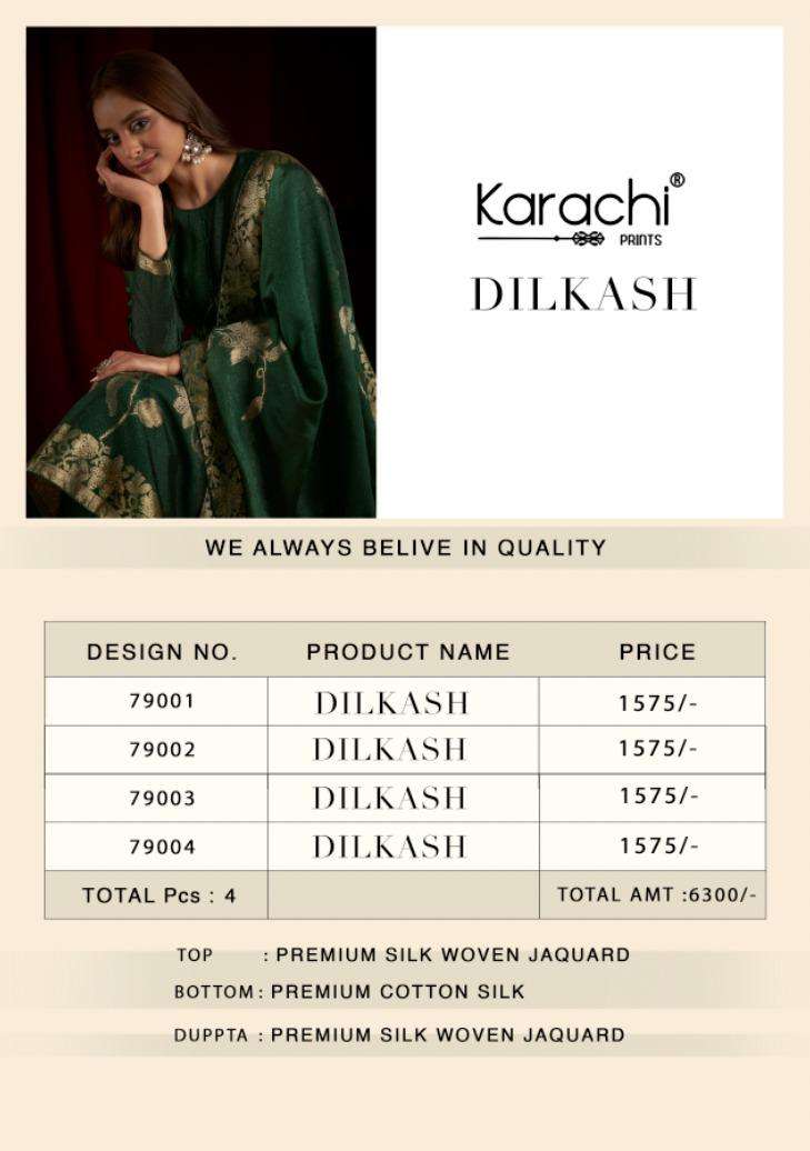 KARACHI SUITS DILKASH 