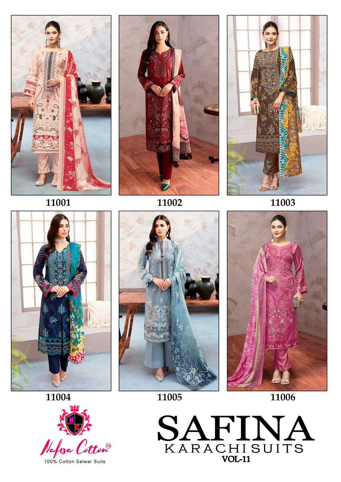 NAFISA COTTON SAFINA KARACHI SUITS VOL 11