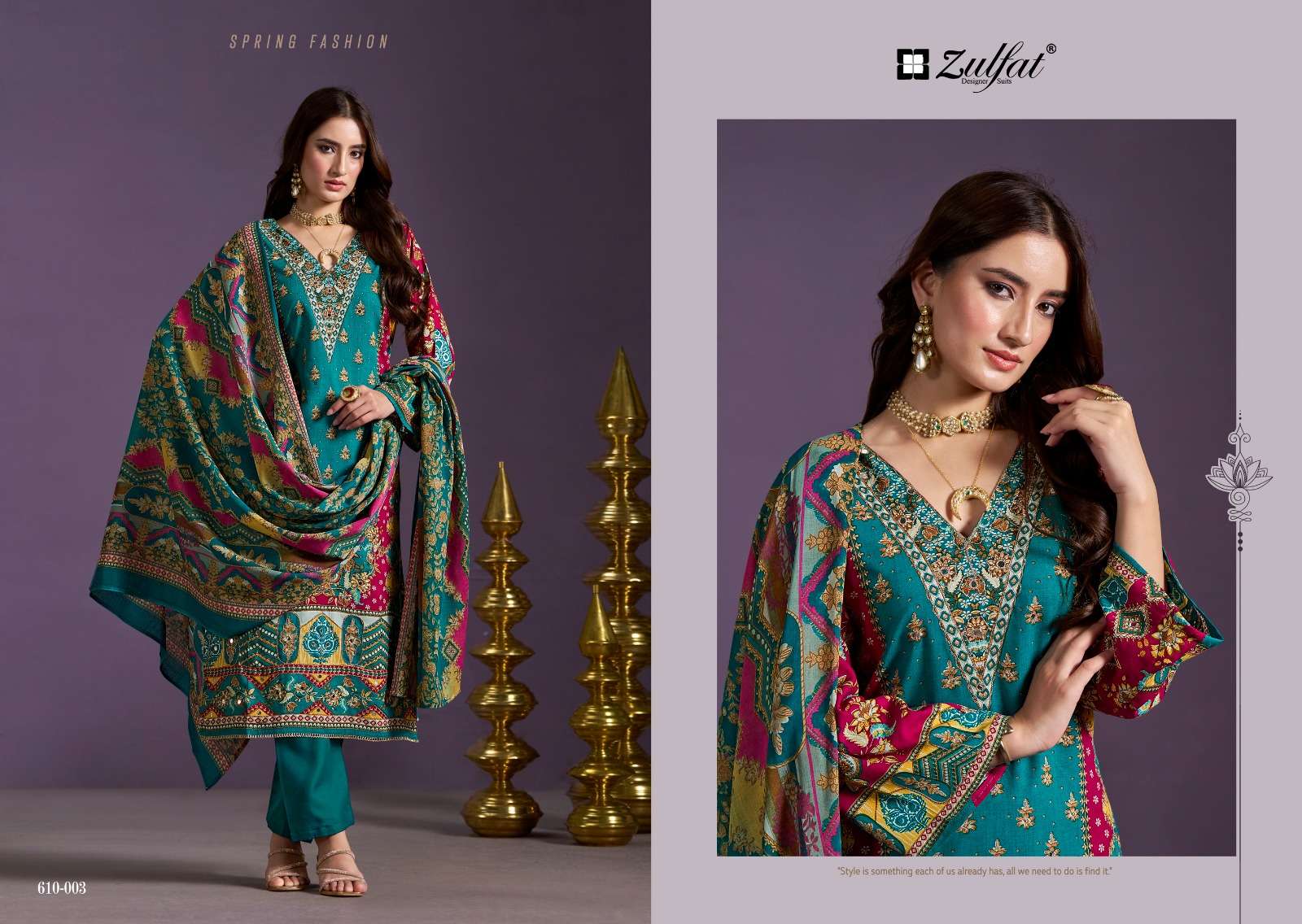 ZULFAT DESIGNER SUITS AAYAT VOL 10