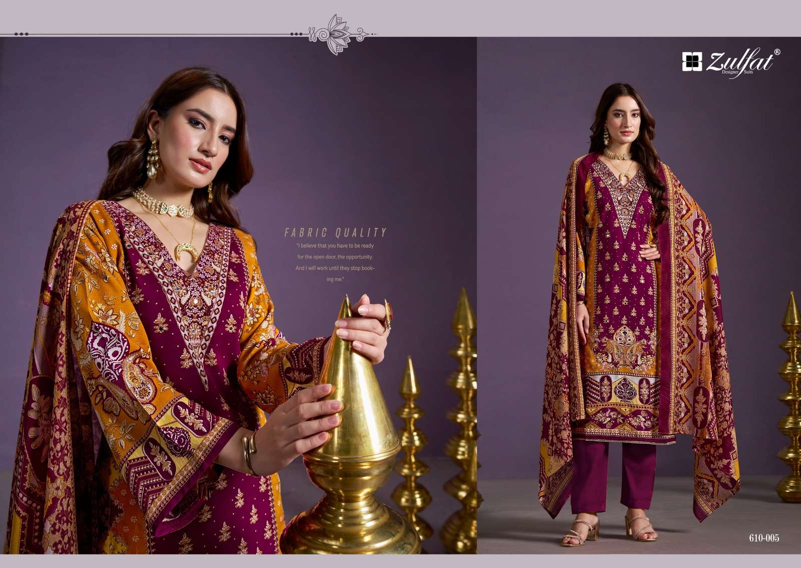 ZULFAT DESIGNER SUITS AAYAT VOL 10