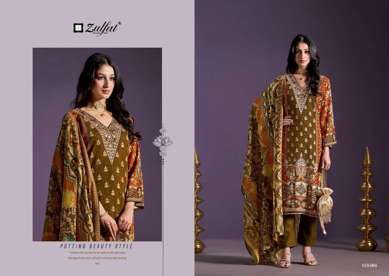 ZULFAT DESIGNER SUITS AAYAT VOL 10