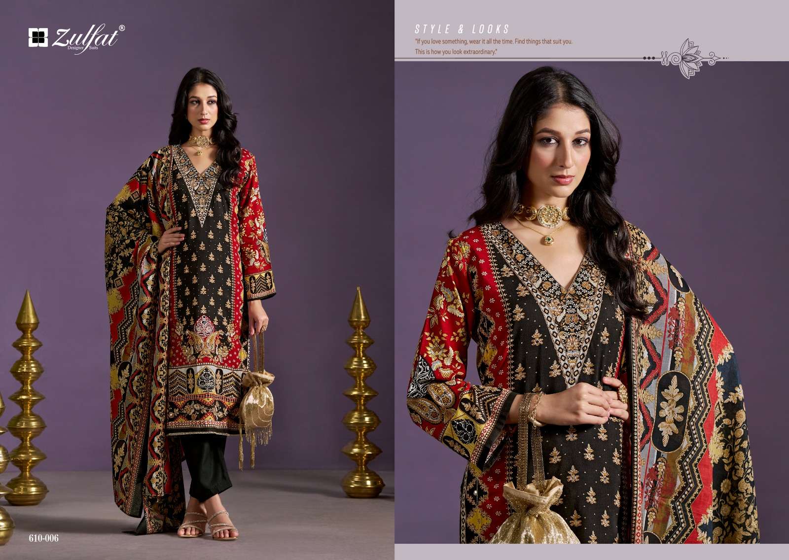 ZULFAT DESIGNER SUITS AAYAT VOL 10