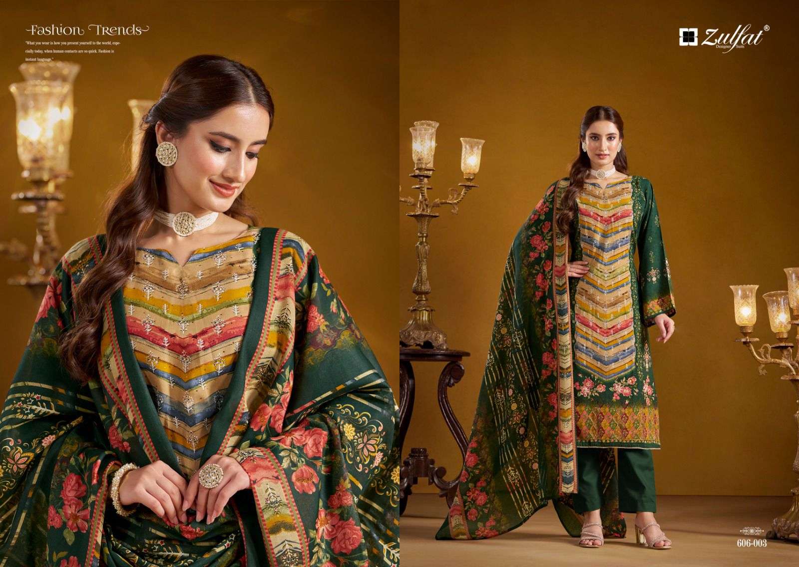 ZULFAT DESIGNER SUITS AAYAT VOL 8 