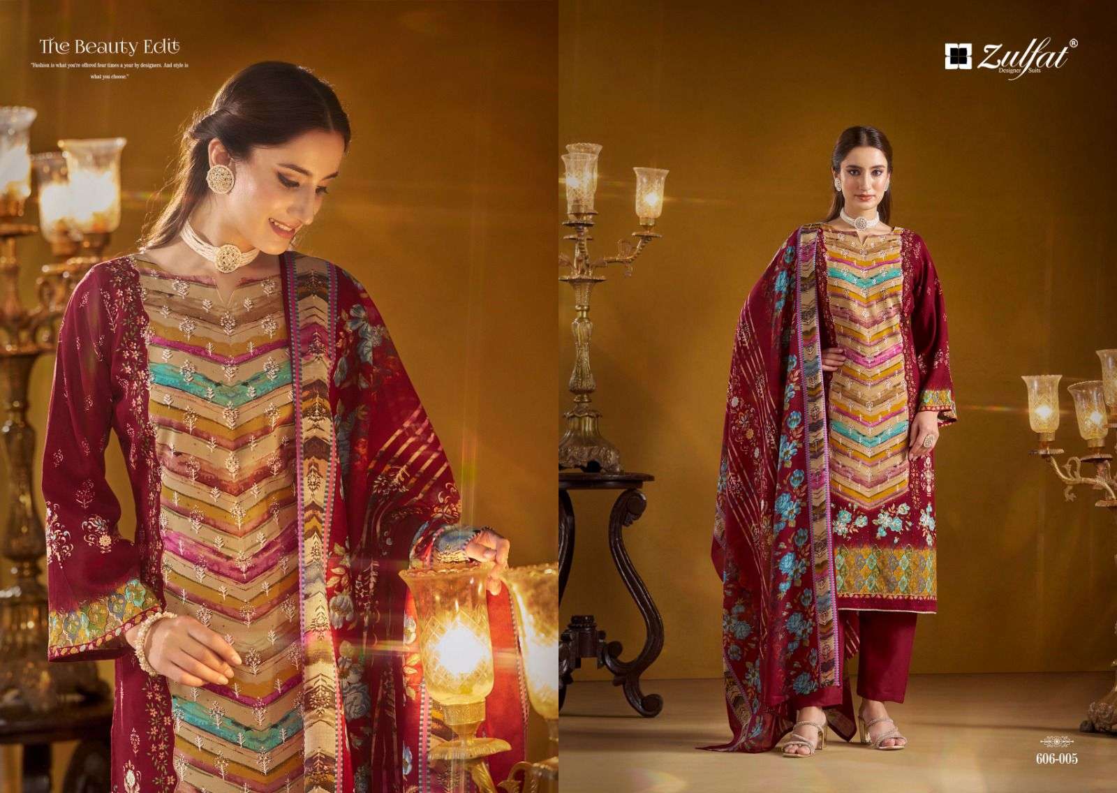 ZULFAT DESIGNER SUITS AAYAT VOL 8 