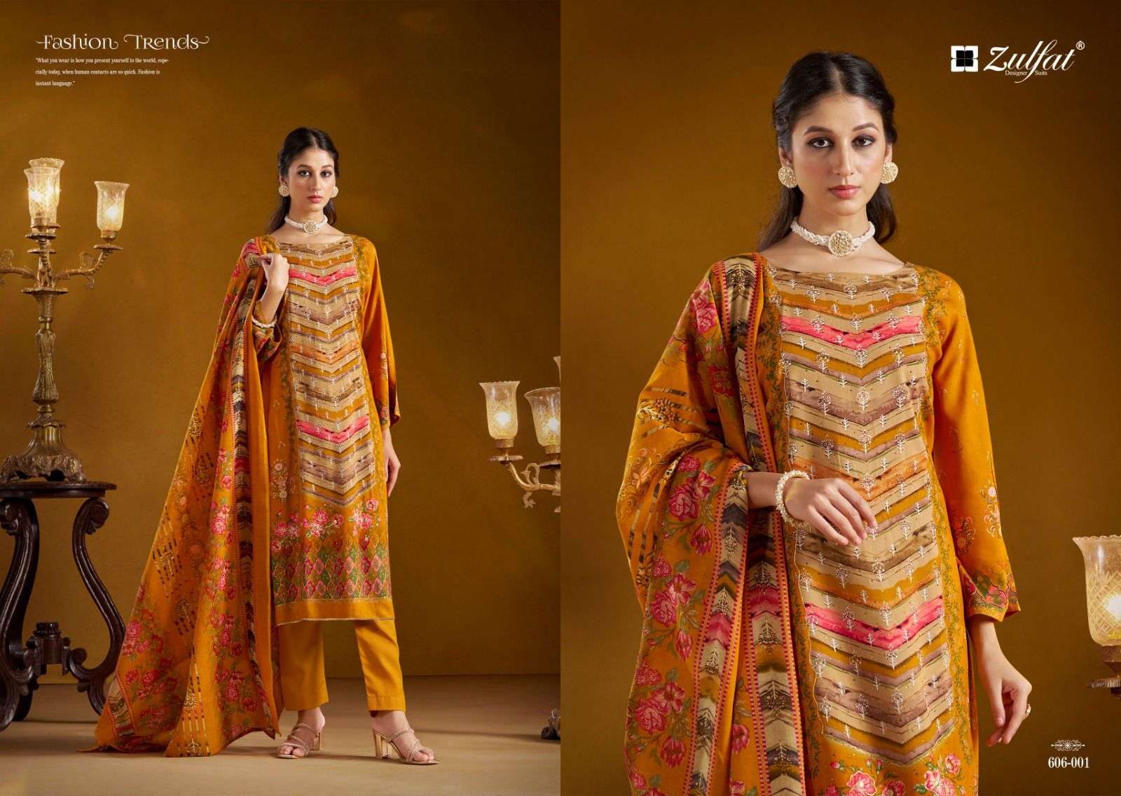 ZULFAT DESIGNER SUITS AAYAT VOL 8 