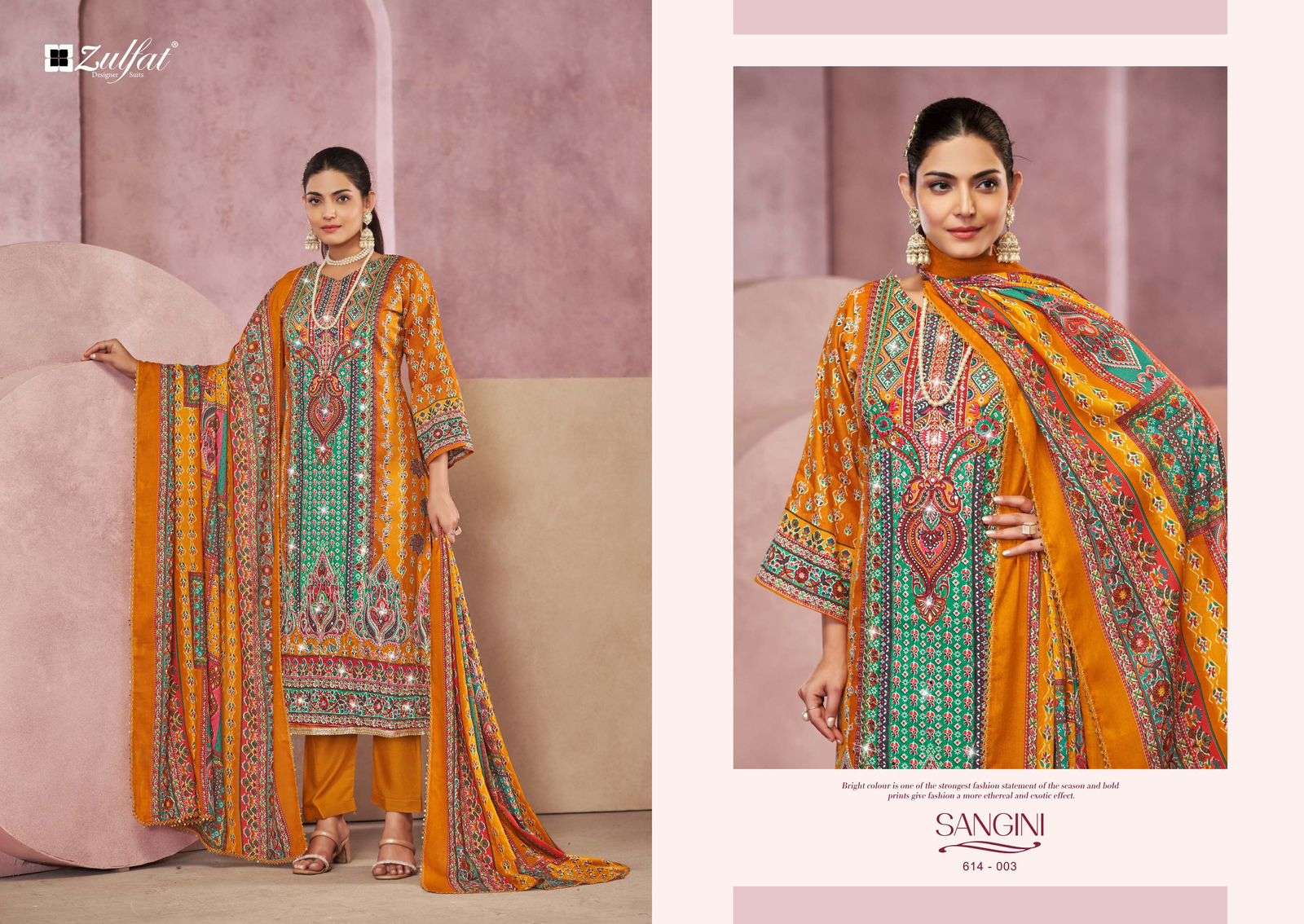 ZULFAT DESIGNER SUITS SANGINI VOL 4 