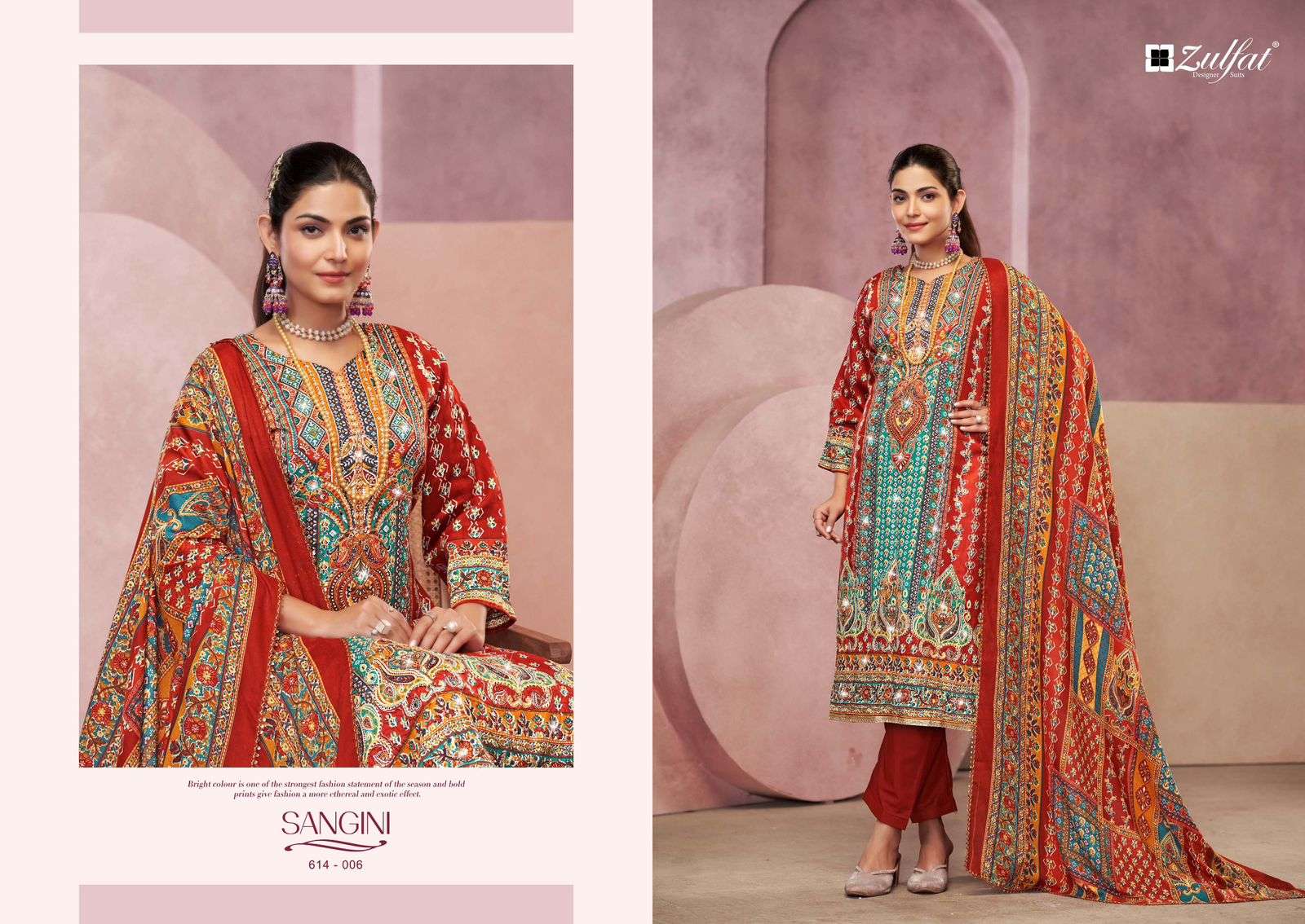 ZULFAT DESIGNER SUITS SANGINI VOL 4 