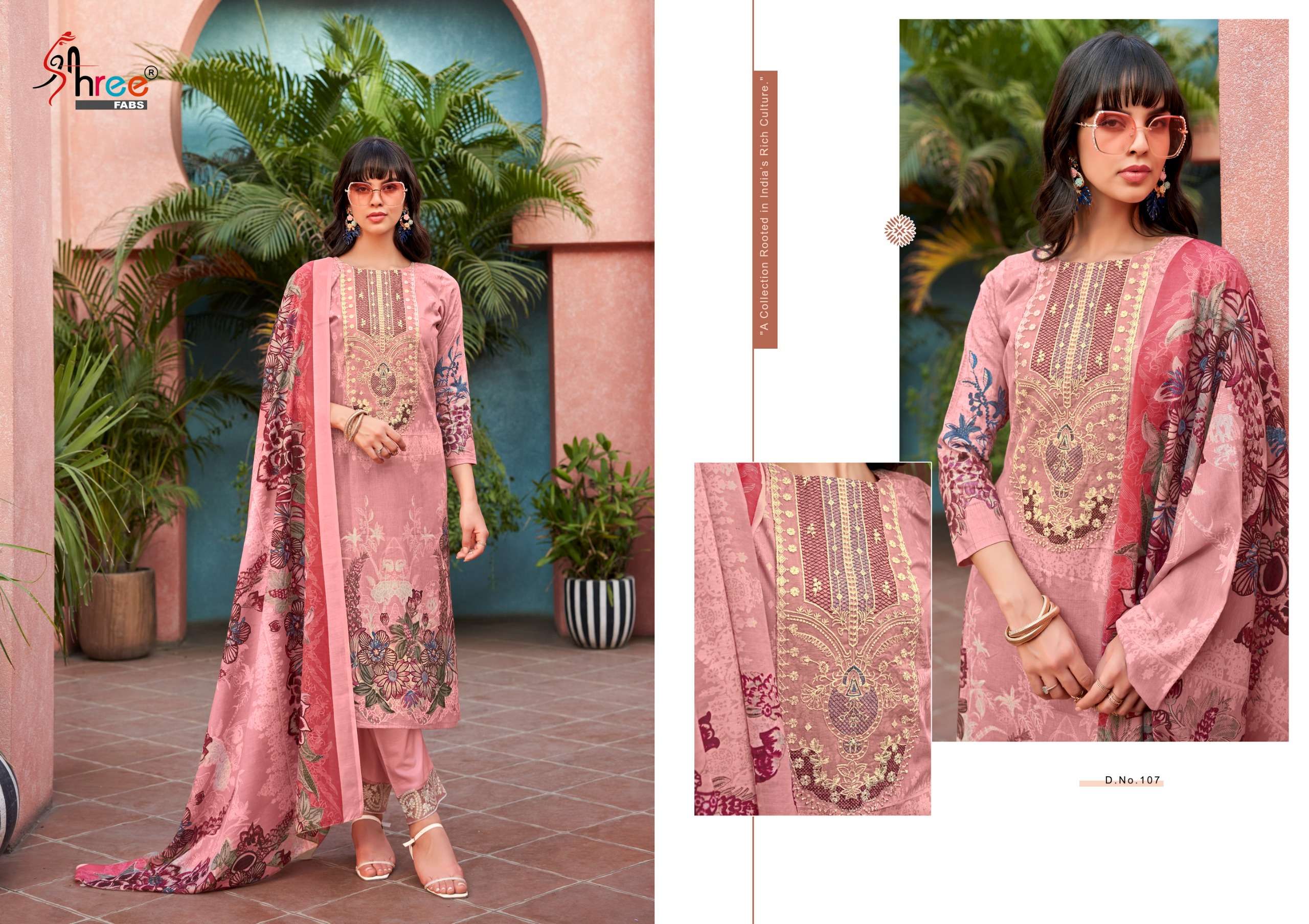 SHREE FABS MASHAAL EMB LAWN COLLECTION VOL 1