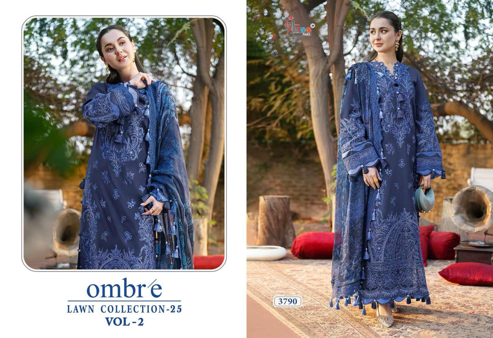 SHREE FABS OMBRE LAWN COLLECTION 25 VOL 2 