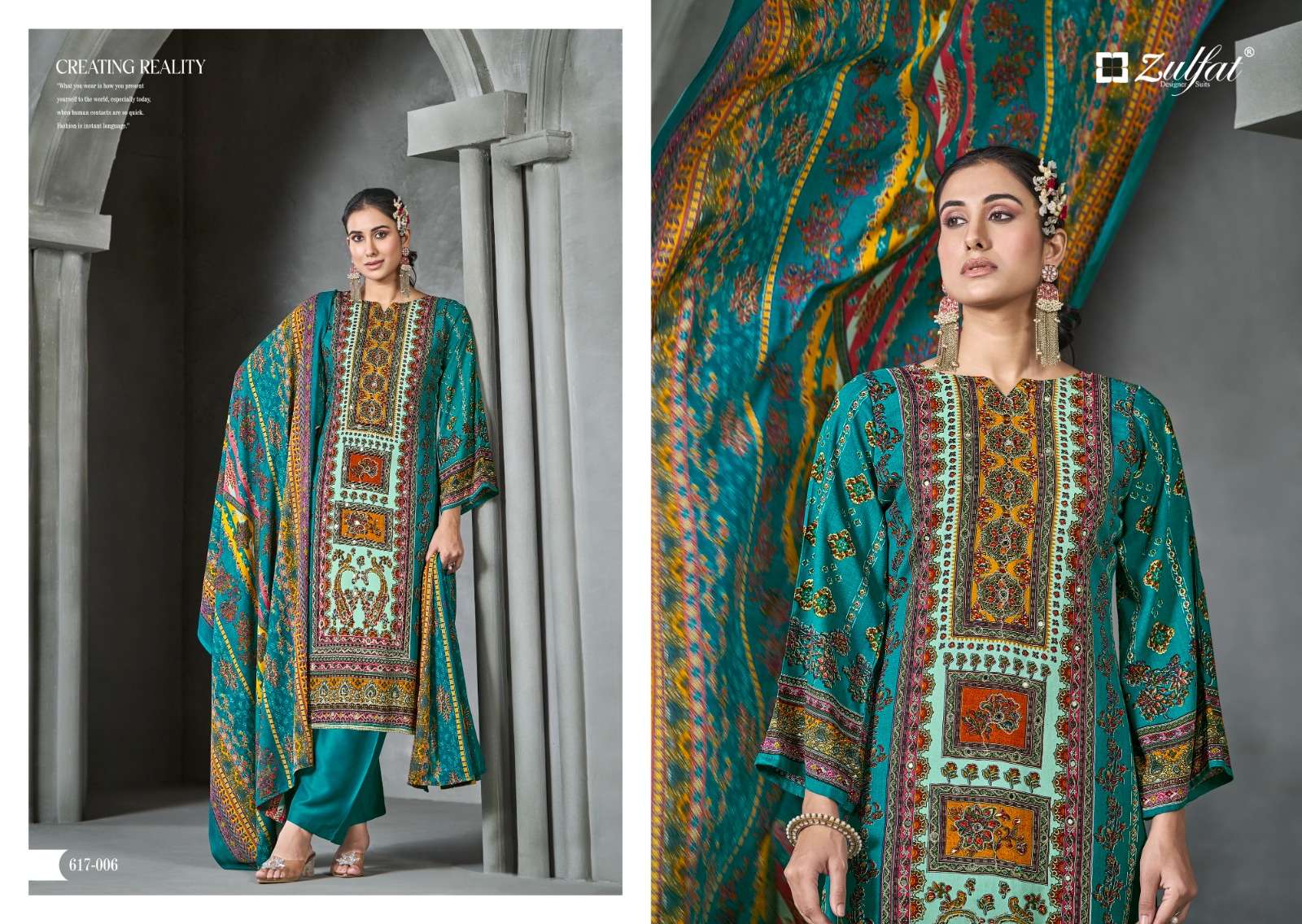 ZULFAT DESIGNER SUITS AAYAT VOL 13