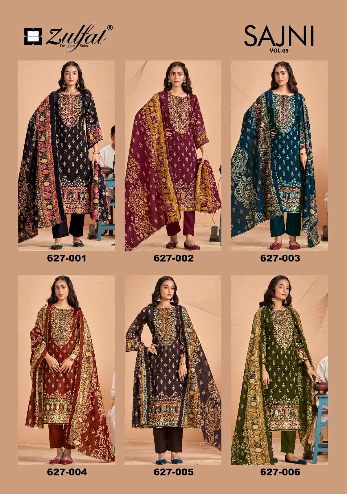 ZULFAT DESIGNER SUITS SAJNI VOL 5