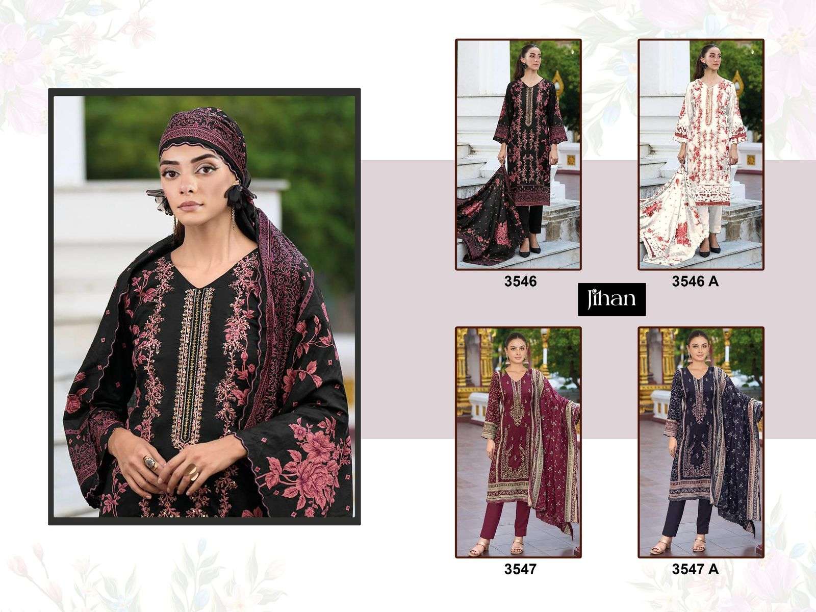 JIHAN SAHNAZ SELF EMBROIDERED COLLECTION