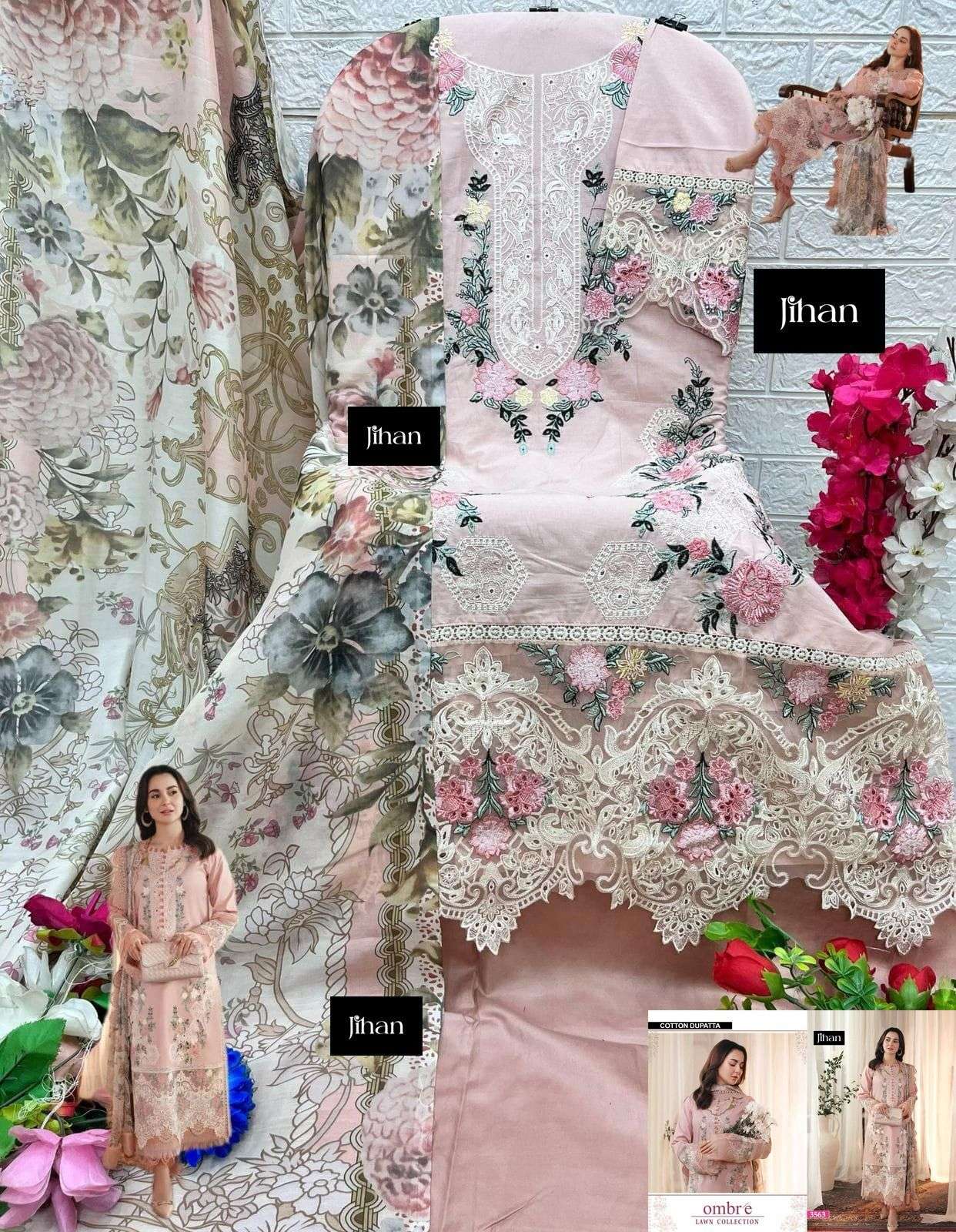 JIHANFIRDOUS  OMBRE LAWN COLLECTION 
