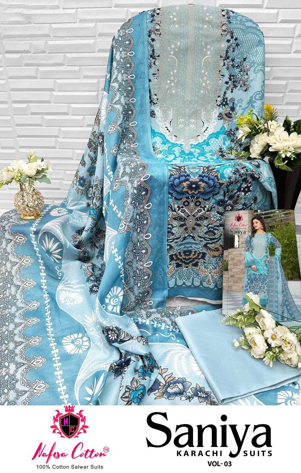 NAFISA COTTON SANIYA KARACHI SUITS VOL 3 