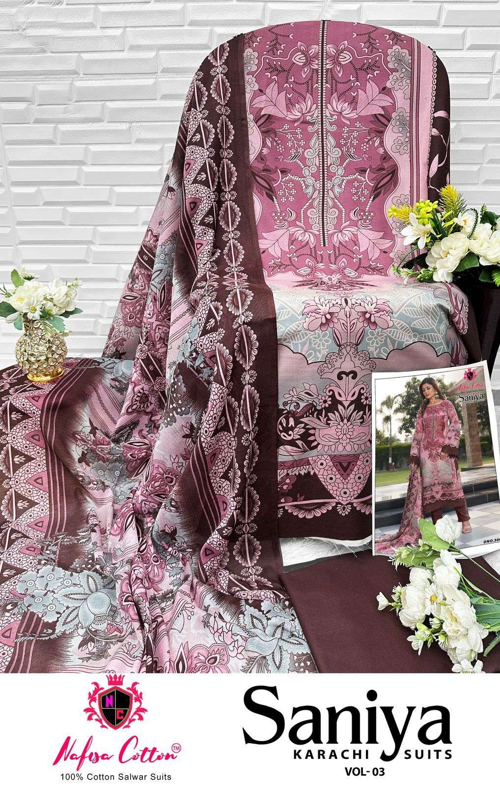 NAFISA COTTON SANIYA KARACHI SUITS VOL 3 
