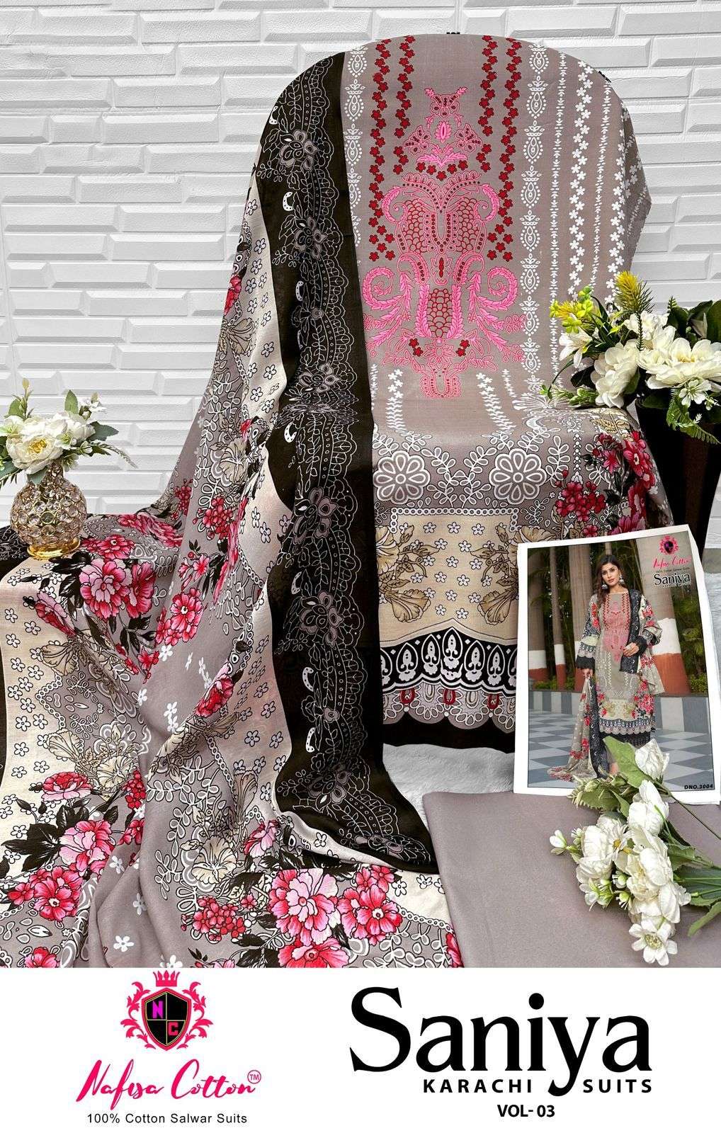 NAFISA COTTON SANIYA KARACHI SUITS VOL 3 