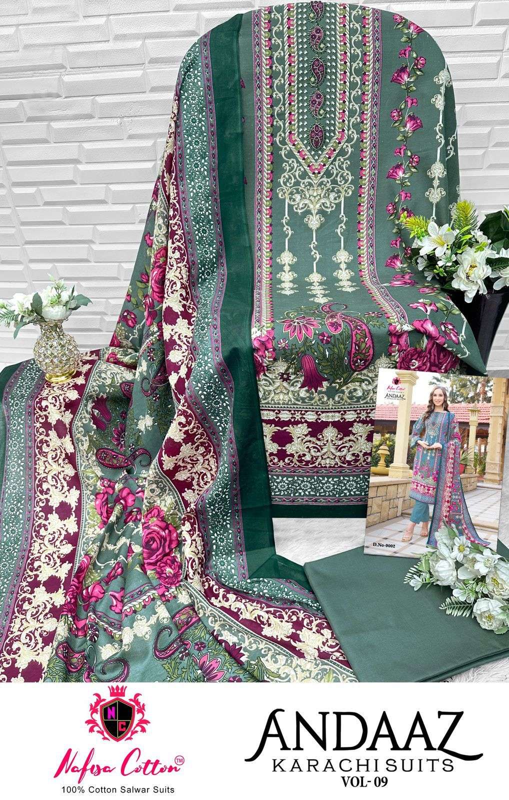 NAFISA COTTON ANDAAZ KARACHI SUITS VOL 9