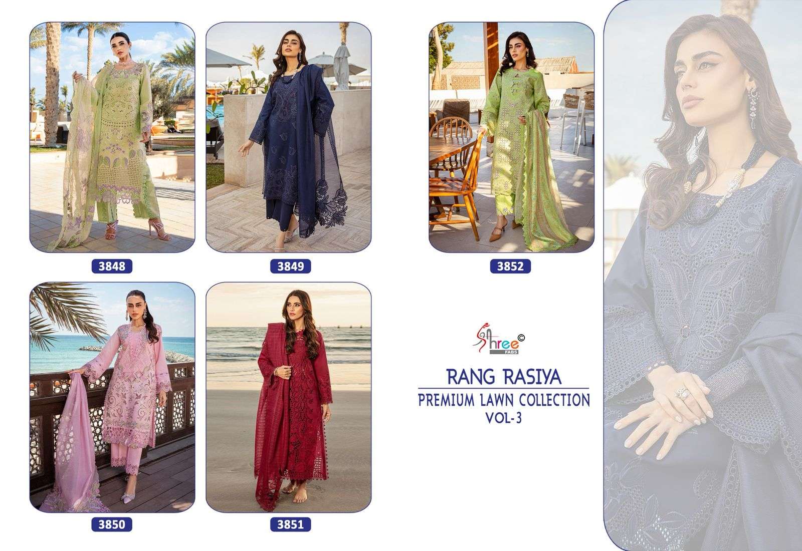 SHREE FABS RANG RASIYA PREMIUM LAWN 25 VOL 3