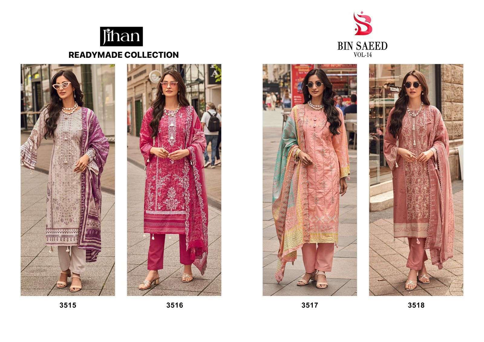 JIHAN BIN SAEED VOL 14 READY MADE LAWN COLLECTION 