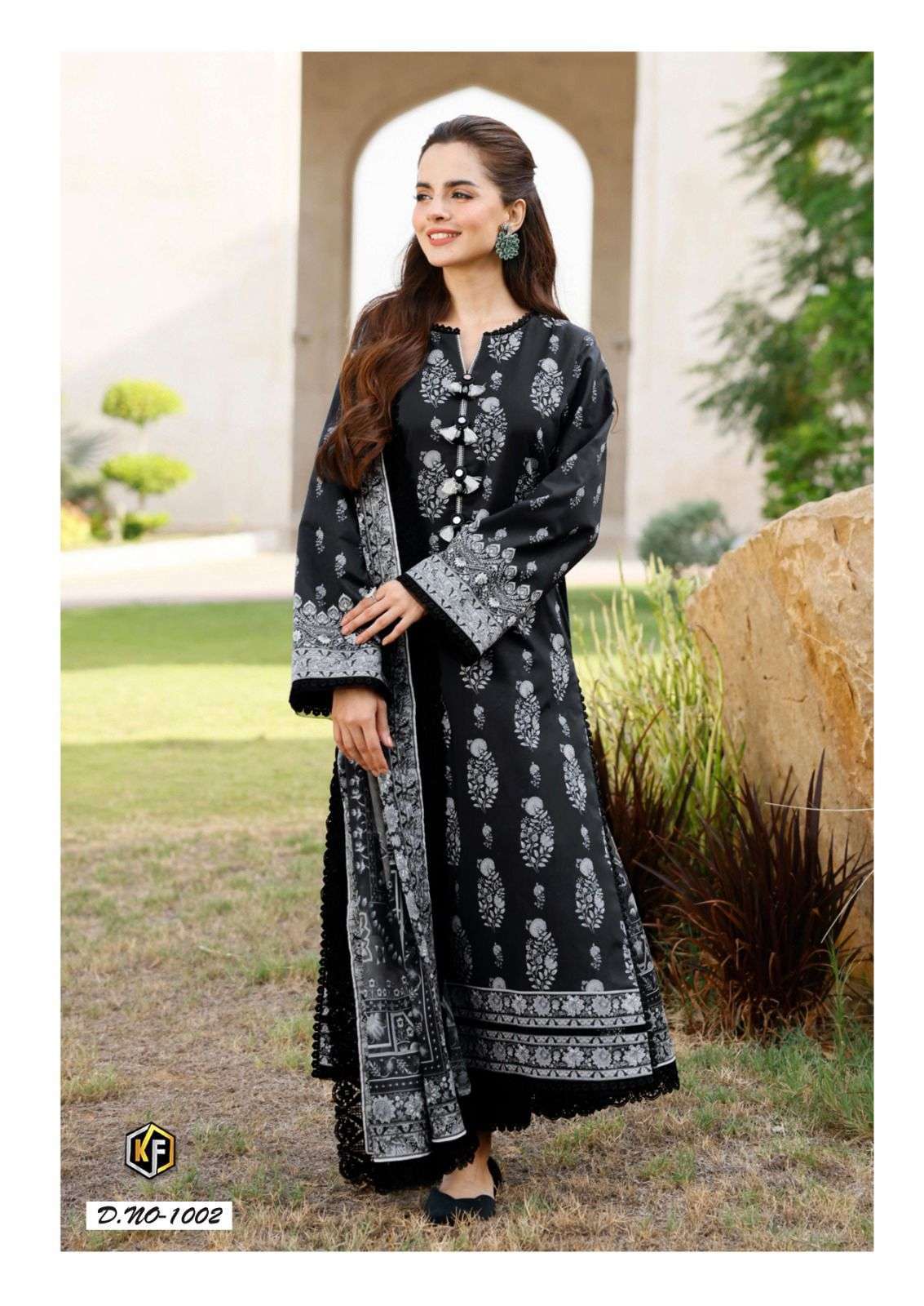 KEVAL FAB BLACK & WHITE HEAVY COTTON LUXURY COLLECTION 