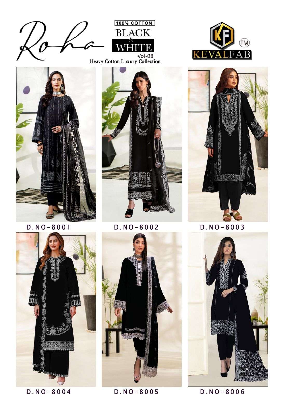 KEVAL FAB ROHA BLACK & WHITE VOL 8 