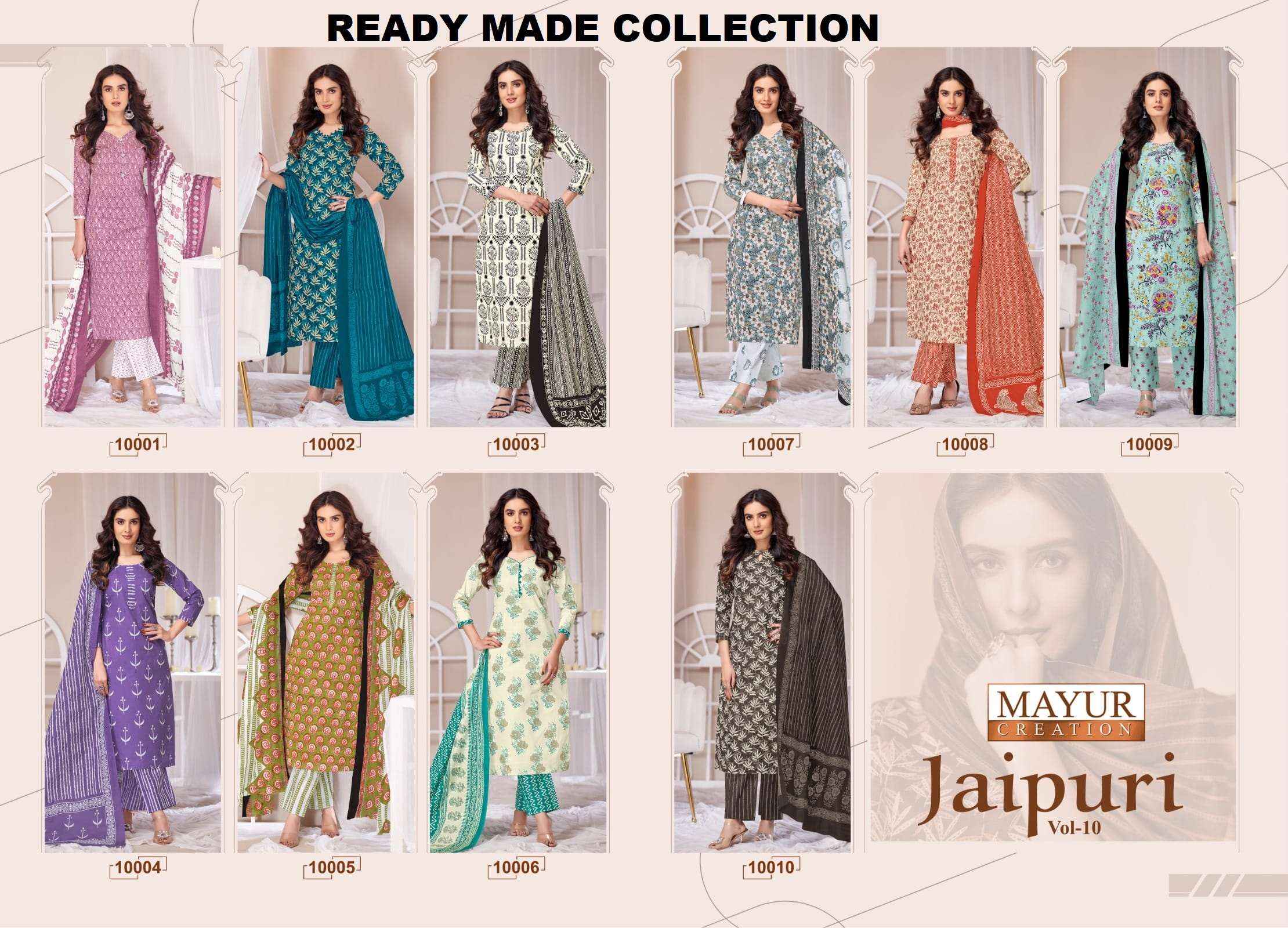 MAYUR CREATION JAIPURI VOL 10 READY MADE COLLECTION