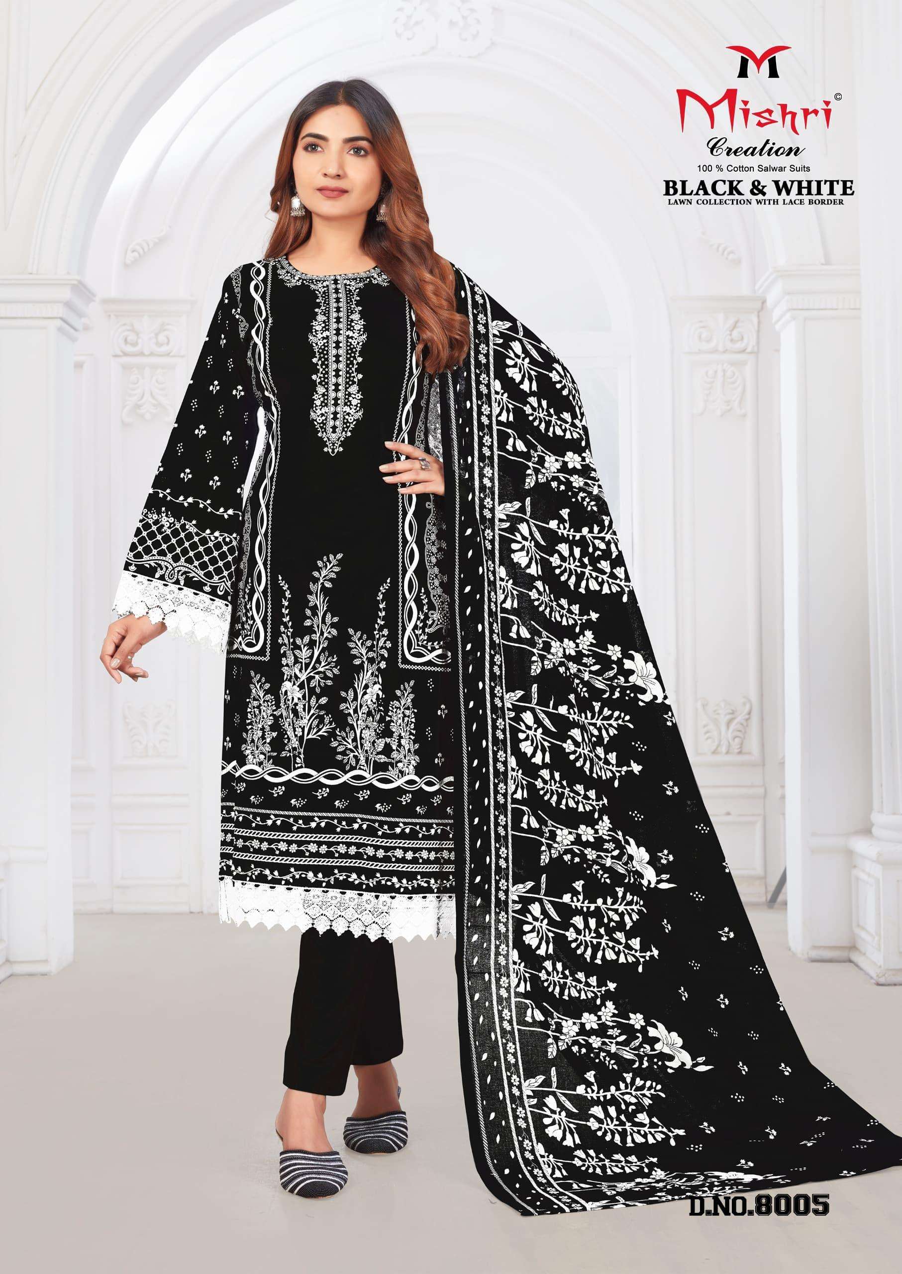 MISHRI CREATION BLACK & WHITE LAWN COLLECTION VOL 8