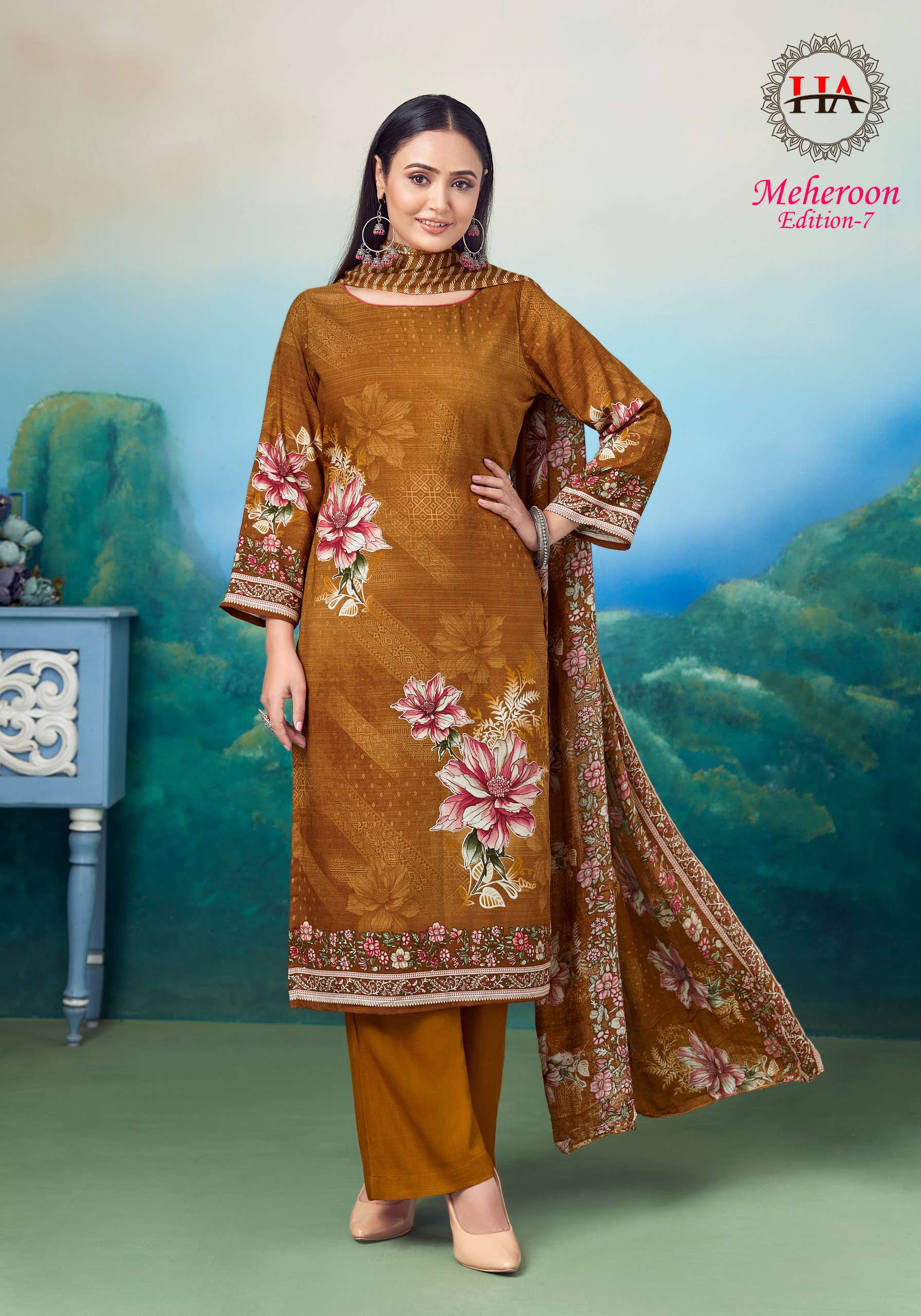 ALOK SUITS MEHEROON EDITION VOL 7 
