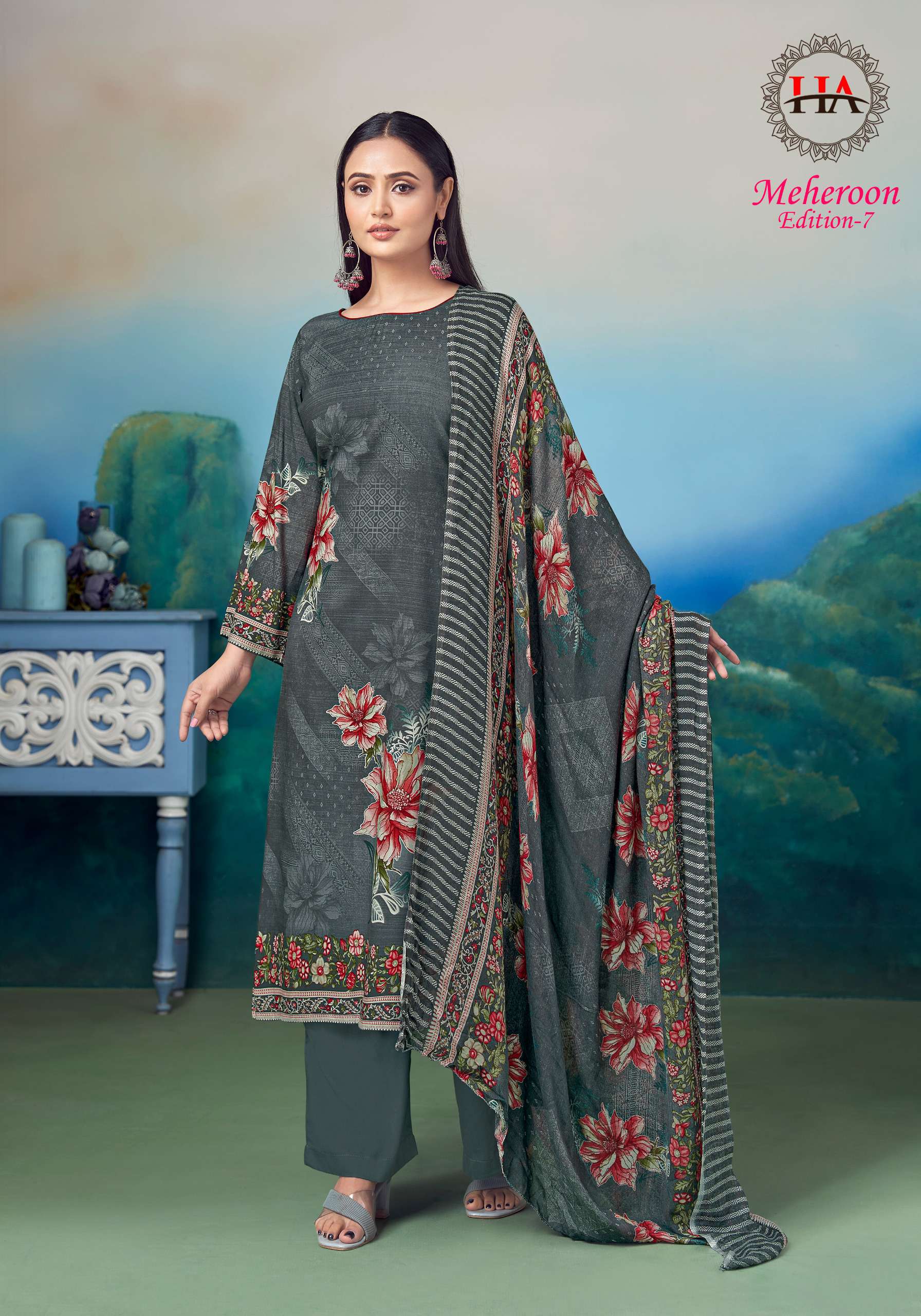 ALOK SUITS MEHEROON EDITION VOL 7 