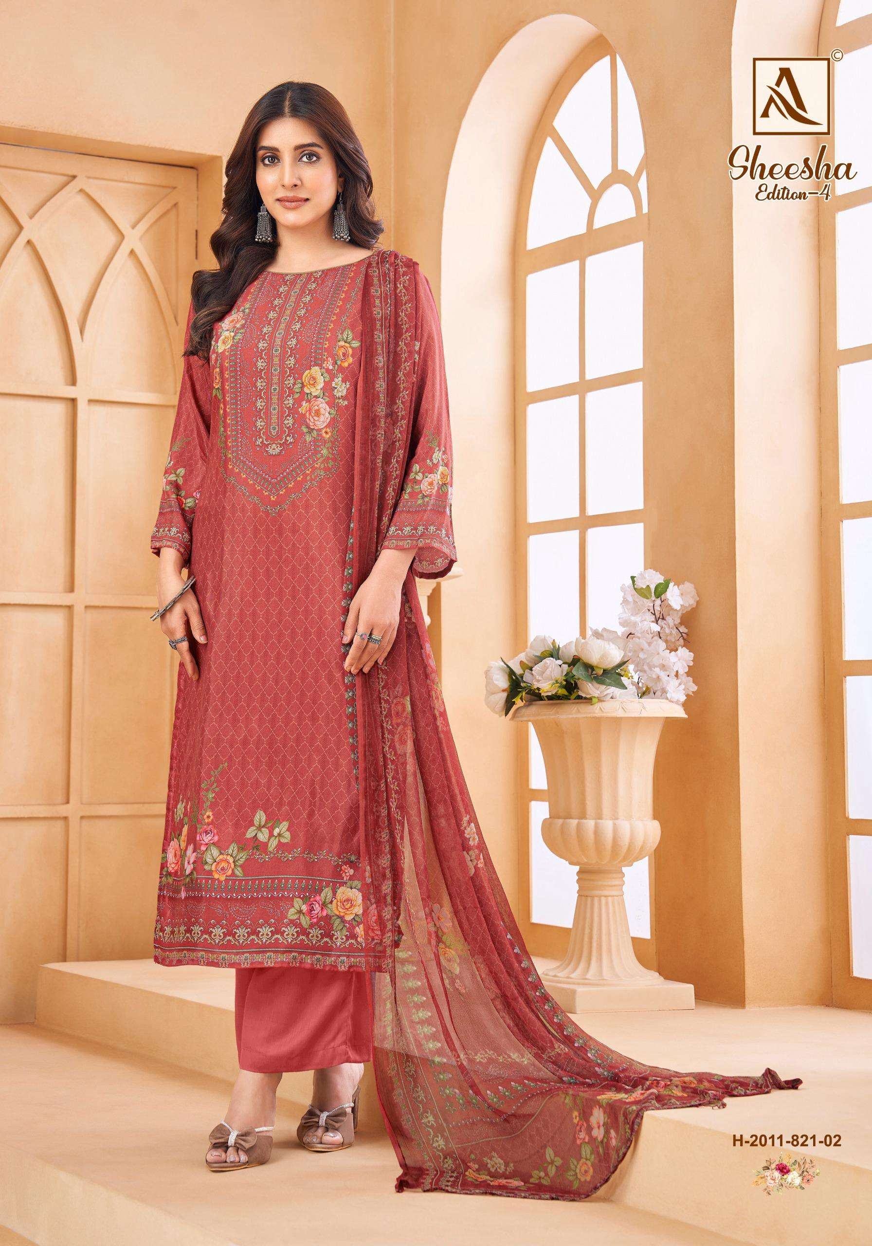 ALOK SUITS SHEESHA VOL 4 