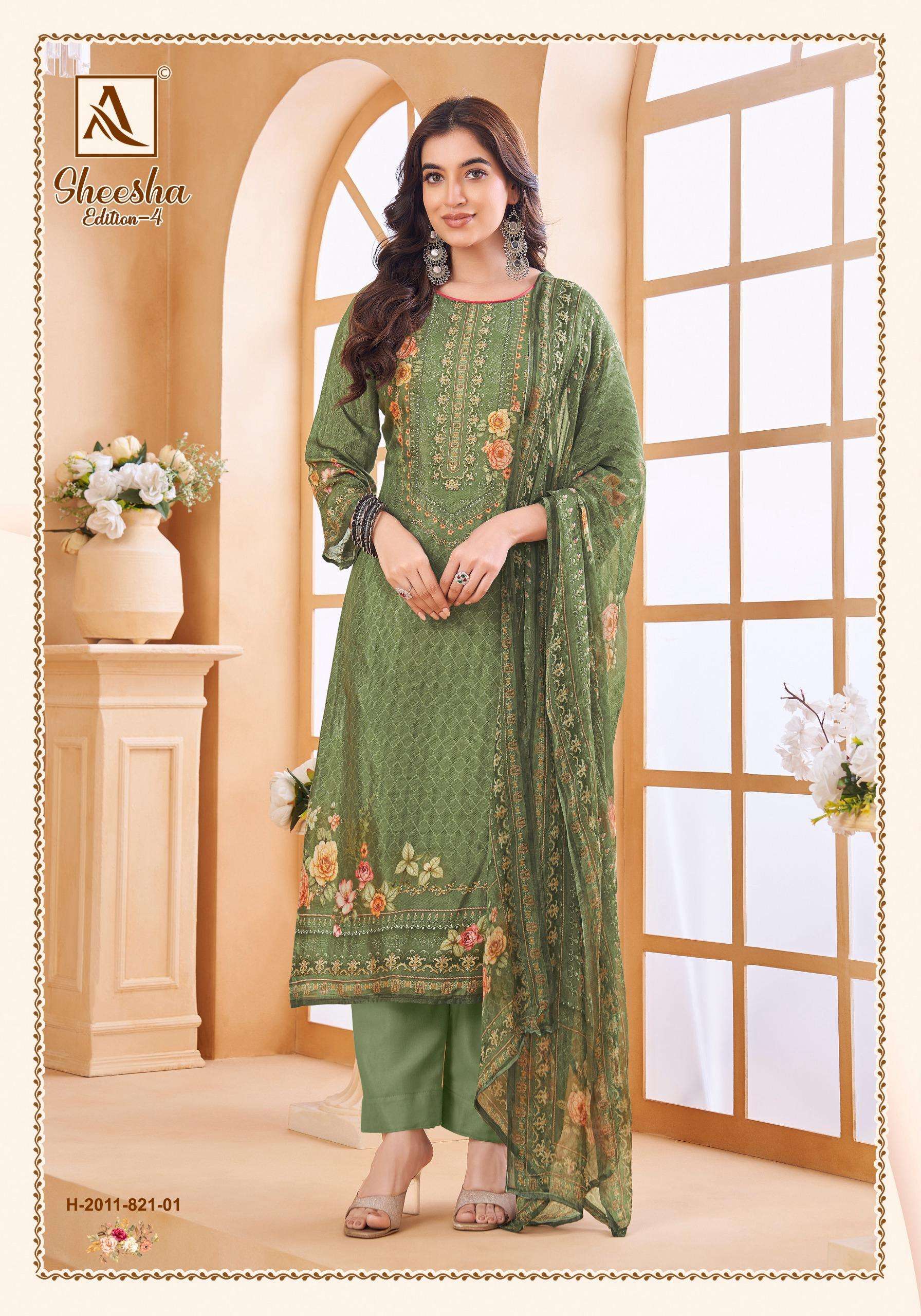 ALOK SUITS SHEESHA VOL 4 
